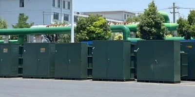 Khoảng cách an toàn từ máy biến áp gắn trên bệ là bao nhiêu?